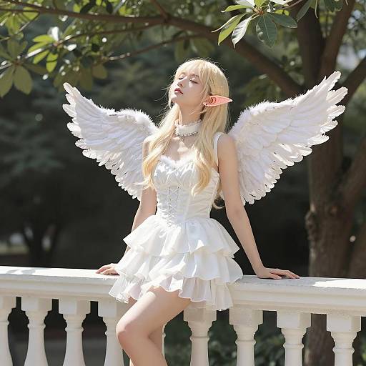 Blonde Elf Girl in Ethereal Setting