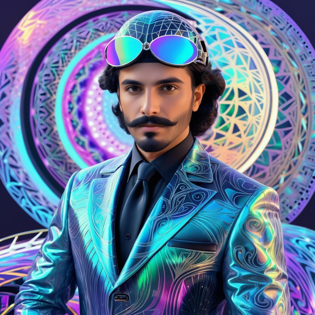 Futuristic Middle-Eastern Man in Stylish Gear