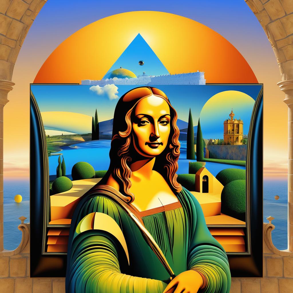 Surrealist Tribute: Mona Lisa Reimagined