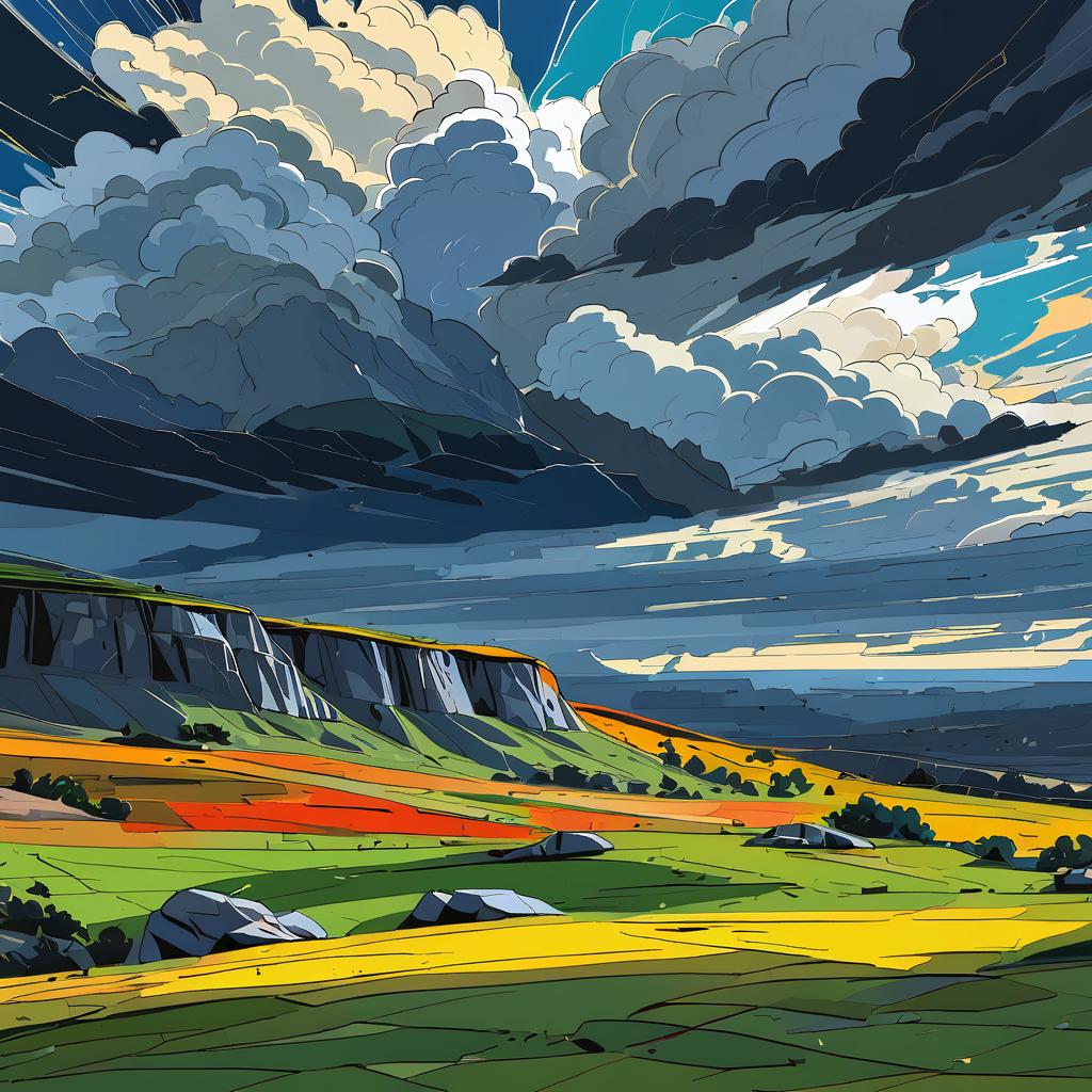 Dramatic Highland Landscapes in Toon Style