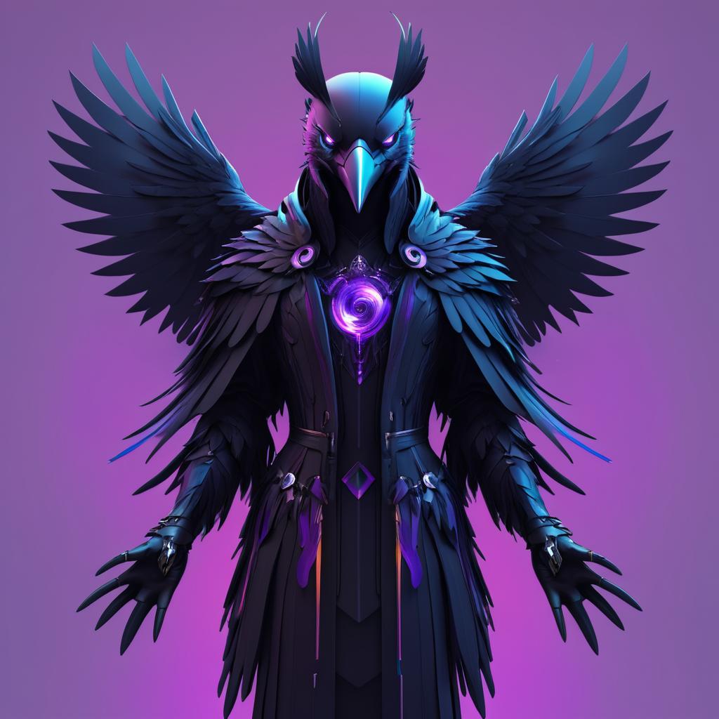 Glitch God: The Mystical Raven Entity