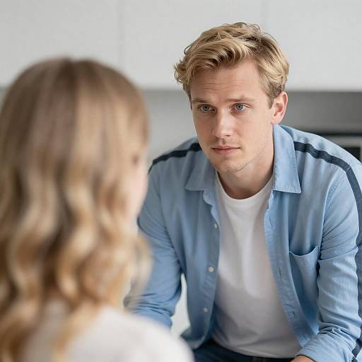 Intimate Indoor Portrait of a Focused Man