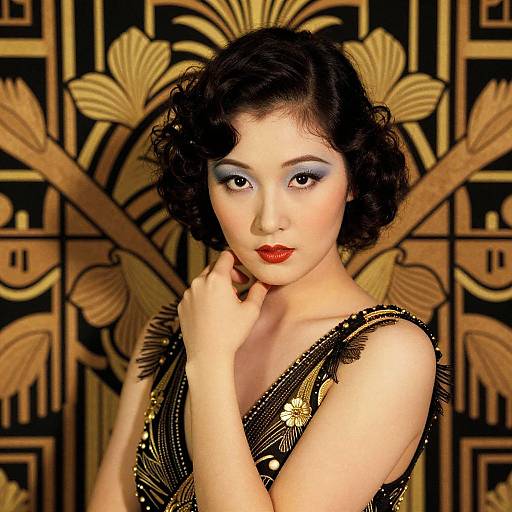 Glamorous 1920s Asian Silent Film Star