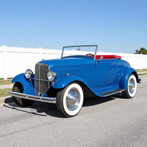 Classic 1929 Blue Ford Roadster
