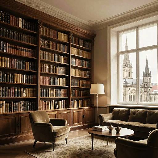 Monochrome Classic Library Interior