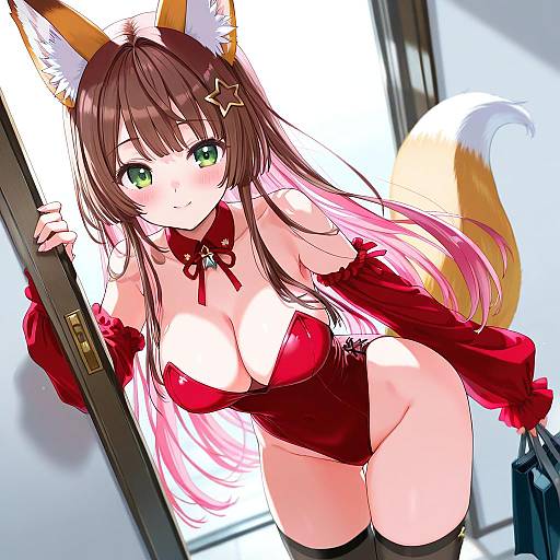 Illustration of Annytf, indie virtual youtuber in the style of Tiv