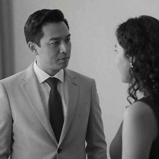 Intimate Black-and-White Conversation Portrait