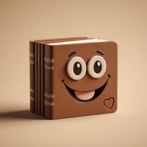 Cute Brown Book Emoji 3D Icon