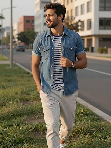 Golden-Hour Denim Street Style Stroll