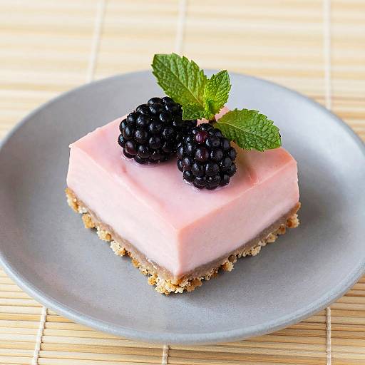 Vibrant Pink Berry Dessert Square