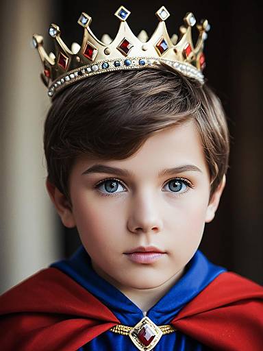 Young Boy in Royal King Costume