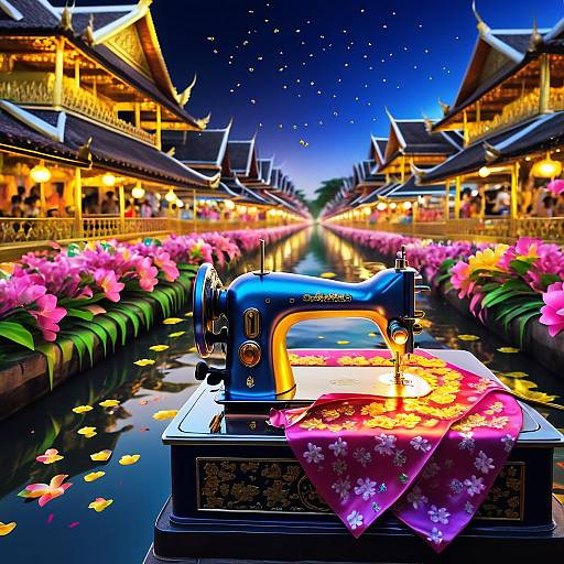 Songkran Sewing Machine Festival in Bangkok