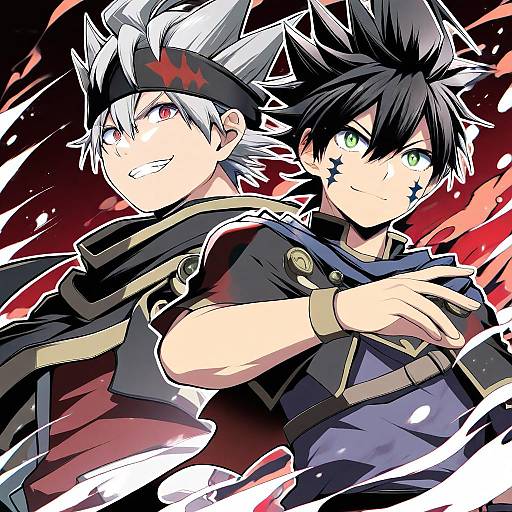 Illustration of Asta (black clover), black clover in the style of Kuromayu