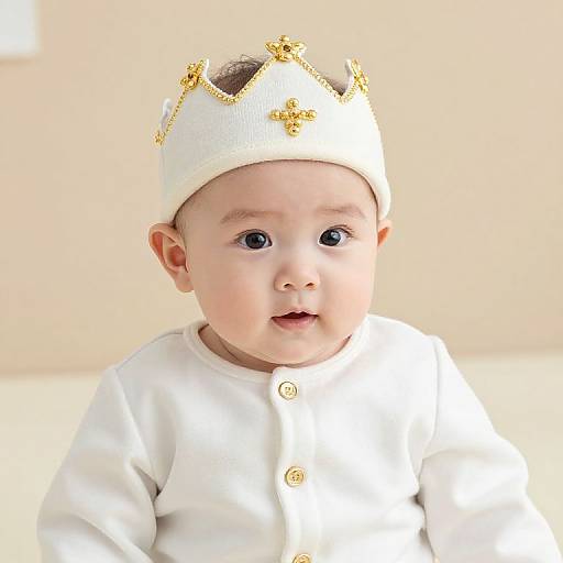 Royal Baby in White Outfit