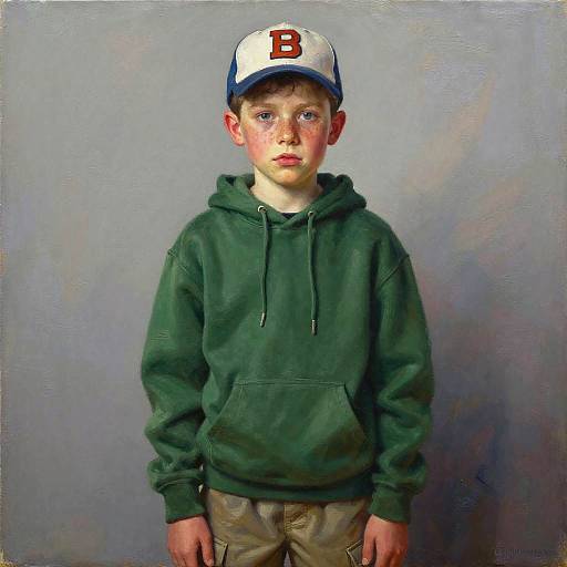 Photorealistic Portrait of Freckled Boy