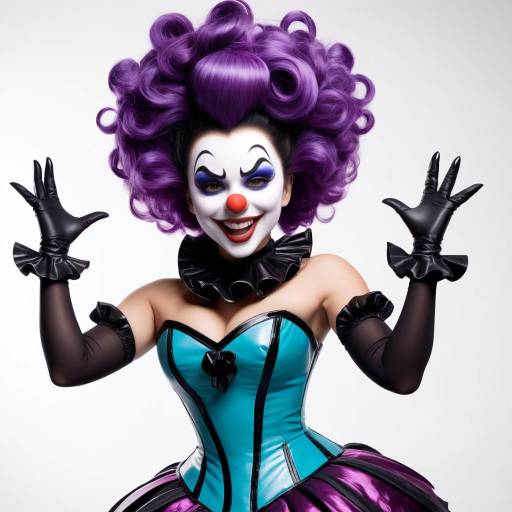 Vibrant Cowboy Clown in Colorful Outfit Vibrant Cowboy Clown in Colorful Outfit