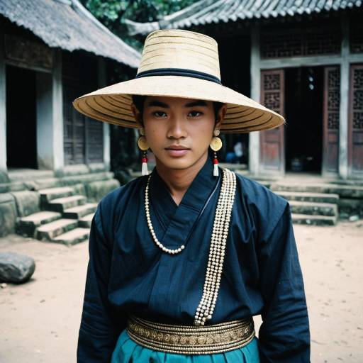 Solo Male in Cambodian Costume and Accessories