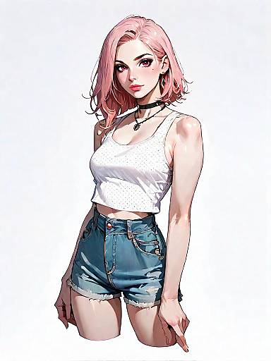 Stylish Woman in Casual Streetwear