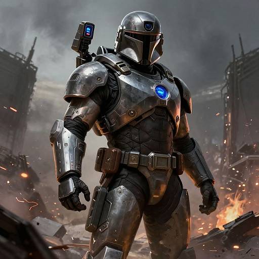 Heroic Master Chief on Ruined Battlefield