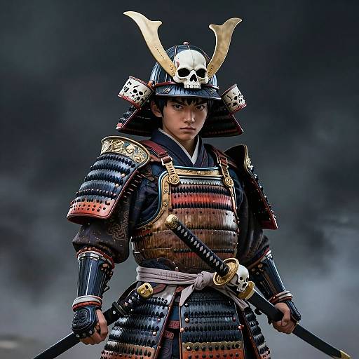 Hyper-realistic Samurai Boy Illustration