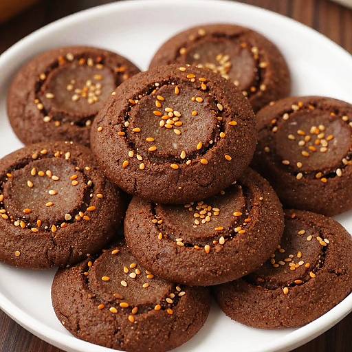 Close-Up of Sesame Seed Cookies