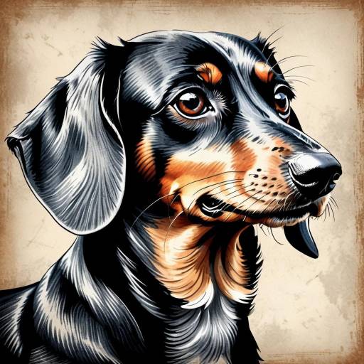 Elegant Monochrome Dachshund Portrait