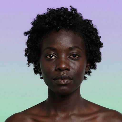 Lavender Nostalgia Silhouette of African Woman