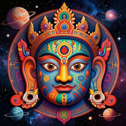 Psychedelic Mahakala Cosmic Vision