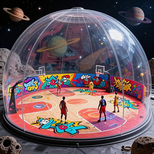 Futuristic Space Jam Basketball Dome