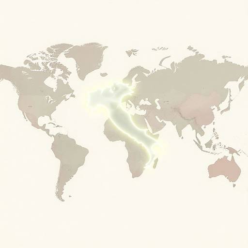 Digital map of the world in pale beige, with a bright white highlight centered over Southeast Asia, emphasizing the region.