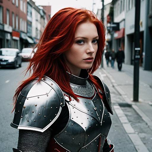 Red-Haired Woman in Armor