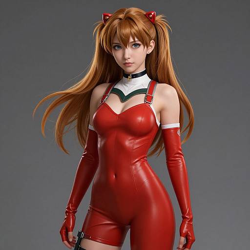 Elegant Asuka Digital Painting