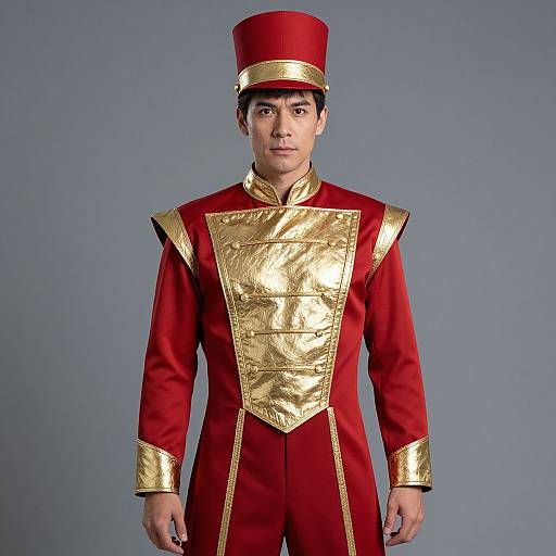 Man in Red and Gold Mystique Costume