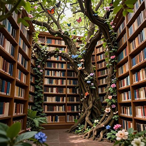 Enchanted Library of Nature and Knowledge