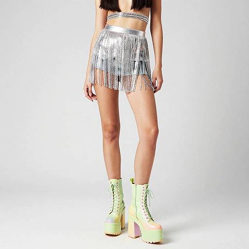 Neon Pastel Stage Fashion Portrait