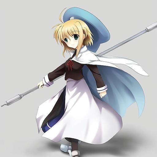 Illustration of Arisa bannings, lyrical nanoha in the style of Haori io