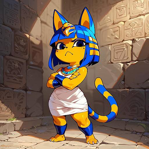 Chibi Ankha in Egyptian Tomb