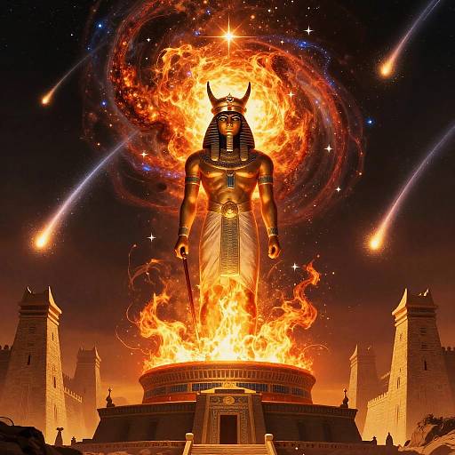 Anu Sky God on Celestial Platform