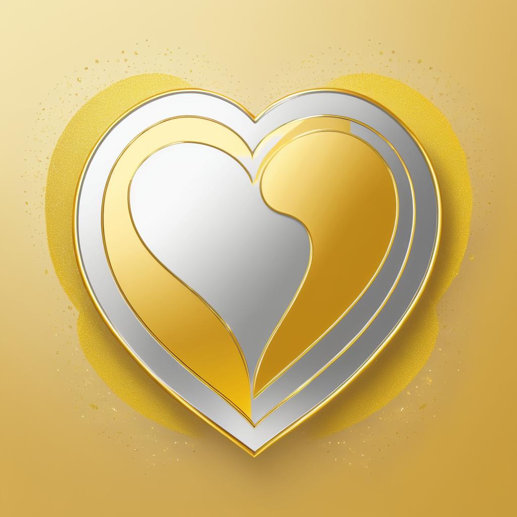 Elegant Golden Heart Design for Beauty