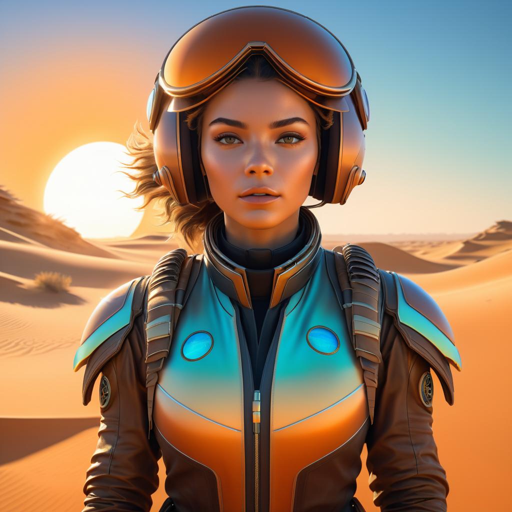 Surreal VFX Portrait of a Female Pilot