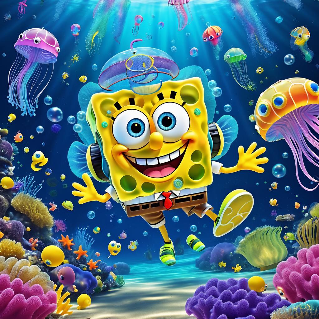 SpongeBob's Playful Underwater Adventure