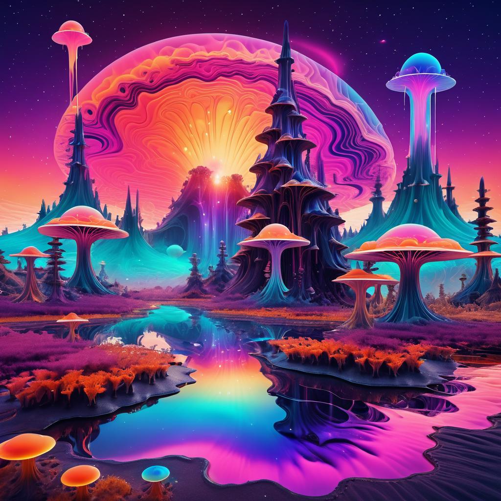 Psychedelic Landscape of a Bismuth Planet