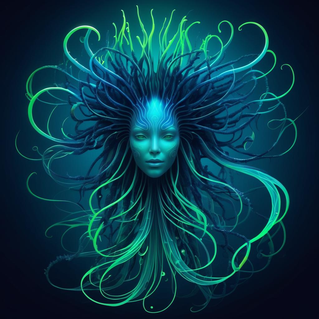 Bioluminescent Deep Sea Creature Illustration