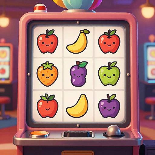 Whimsical Classic Slot Machine Illustration