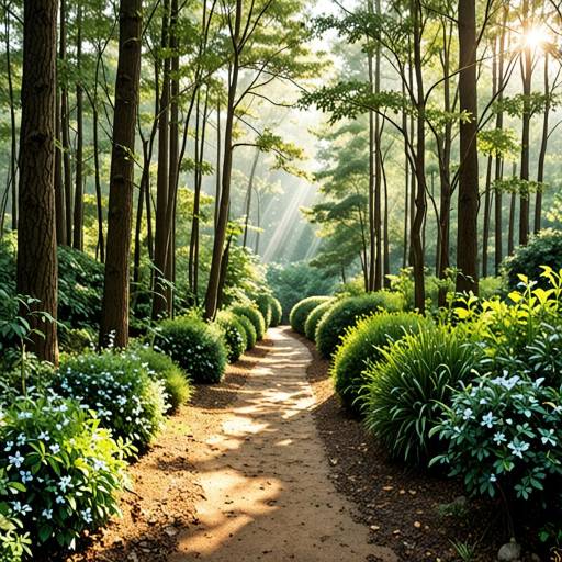 Sunlit Forest Pathway