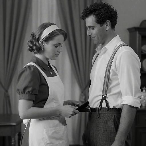 Vintage Black and White Couple Portrait