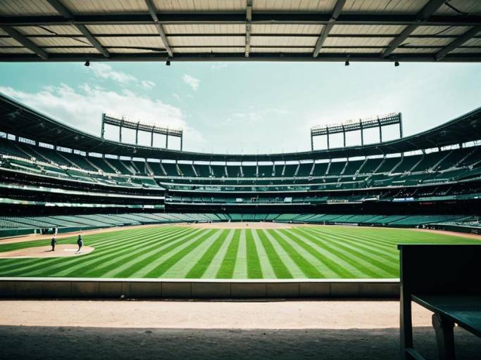 Vibrant Cricket Stadium with Scenic View