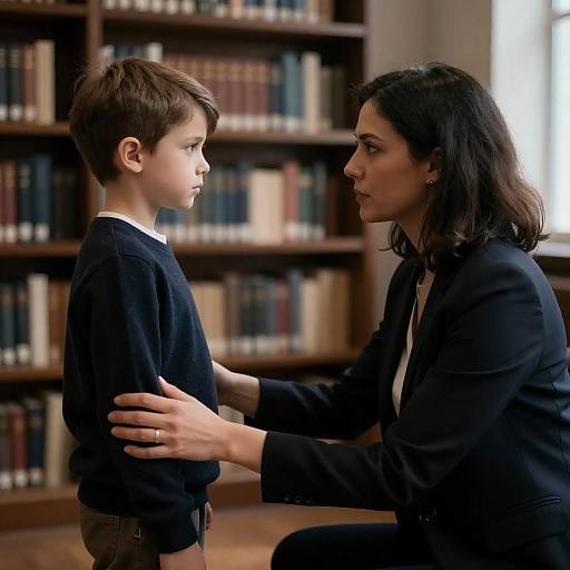Intimate Moment in a Library