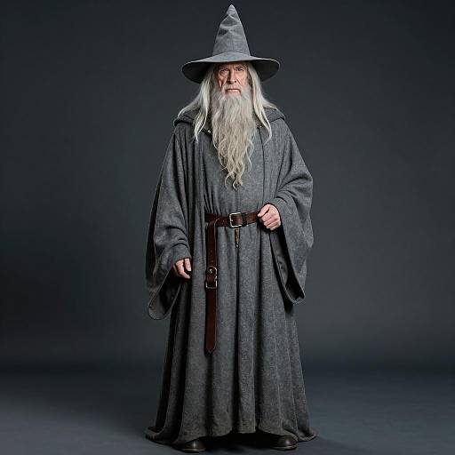 Elderly Wizard Portrait Inspired by Gandalf