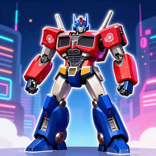 Futuristic Transformer Robot Clipart